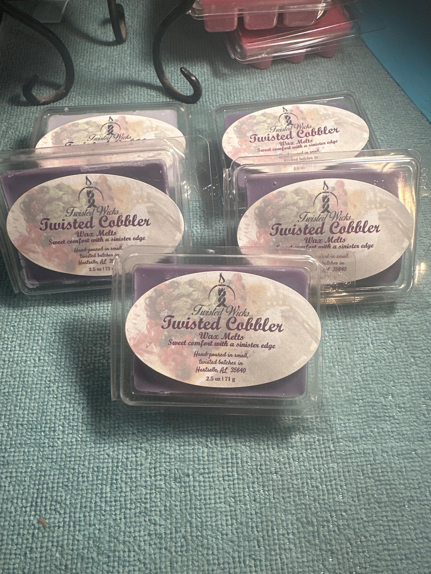 Several Wax Melts packages displayed