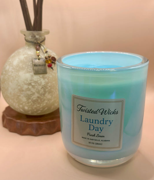 Laundry Day Fresh Linen with Odor Eliminator BY Twisted Wicks 