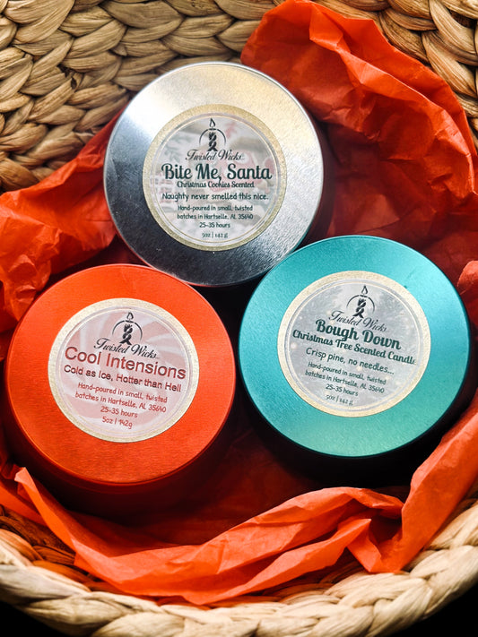 Holiday Trio--Bough Down, Bite Me Santa, and Cool Intentions--All three for 30!